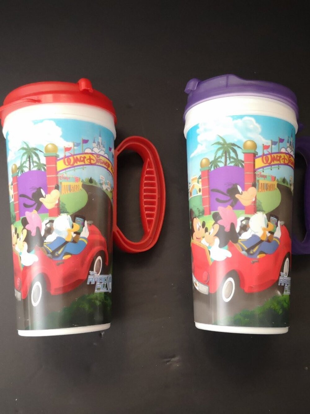 Whirley Walt Disney Parks BPA Free Refillable Travel Mugs w/ Cover & Handle - 2